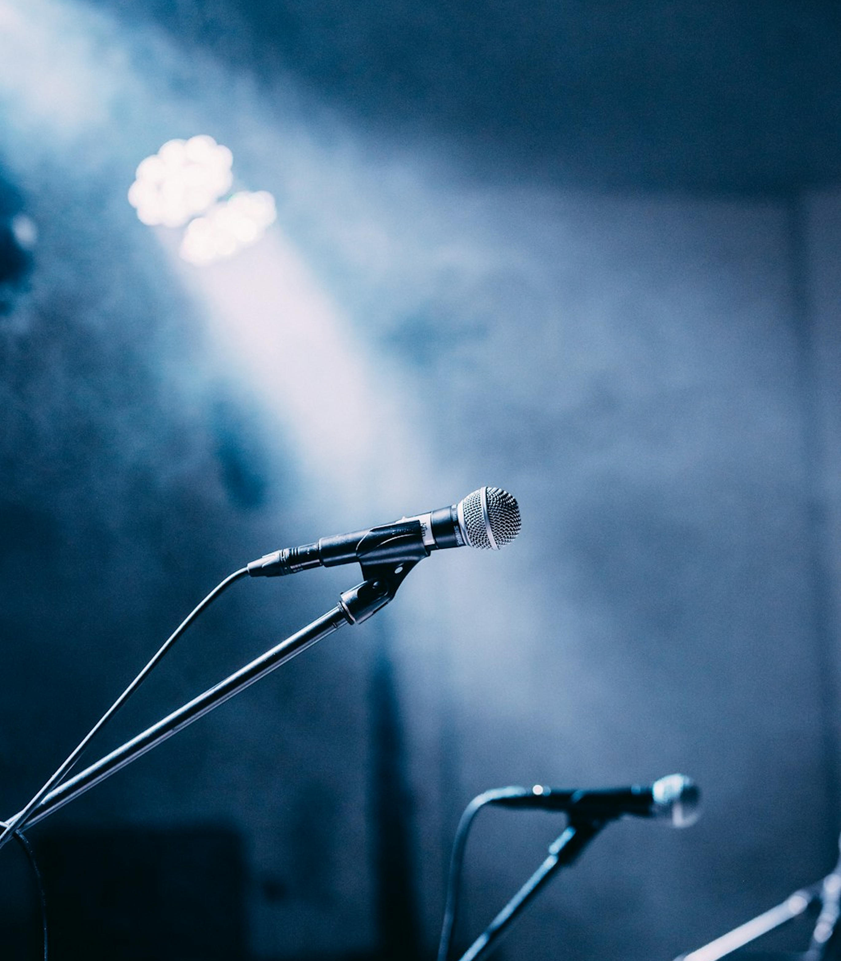 Microphone on stage